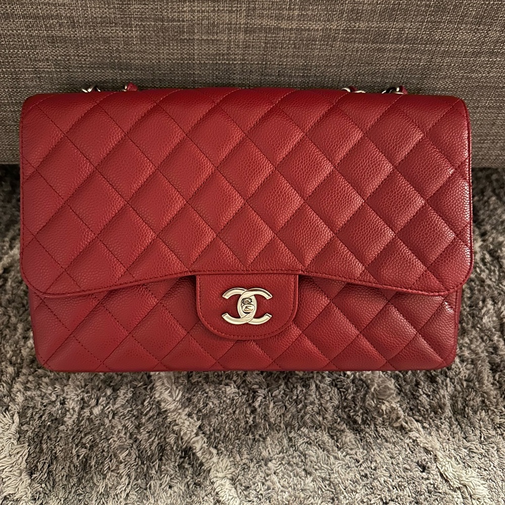 CHANEL Jumbo Single Flap with Iconic CC Clasp